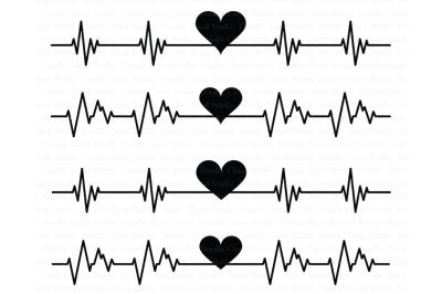 Heartbeat SVG, Cardio Heart SVG files. 