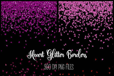 Heart Glitter Borders