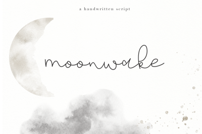 Moonwake - Handwritten Script Font