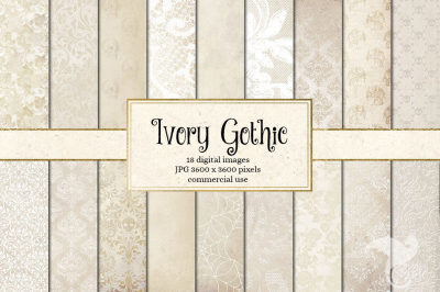 Ivory Gothic Digital Paper