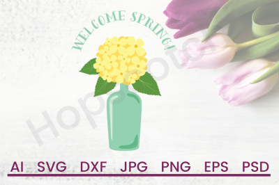 Spring SVG, Flower SVG, DXF File, Cuttable File