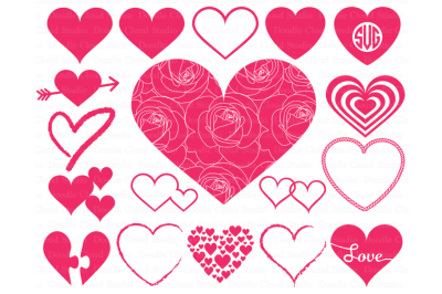 Heart svg&2C; Heart Monogram SVG files for Silhouette Cameo and Cricut.