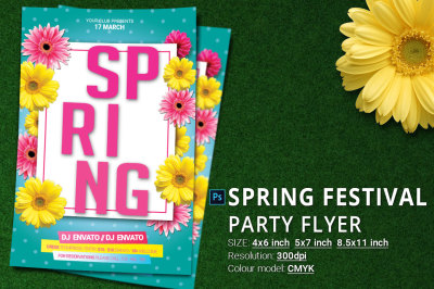 Spring Festival Break Party Flyer