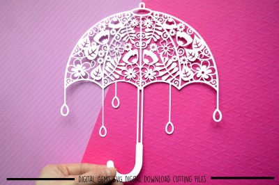 Umbrella paper cut SVG / DXF / EPS files