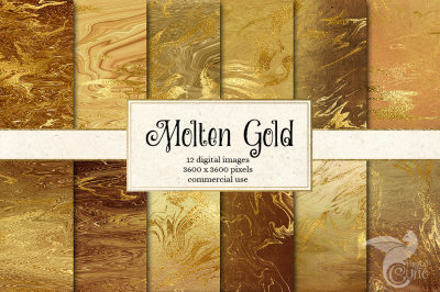 Molten Gold Digital Paper