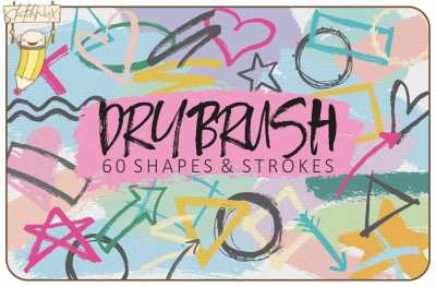 Dry Brush Strokes & Shapes