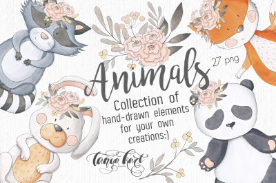 Hand Drawn Animals Collection