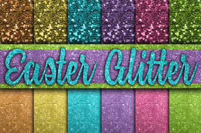 Easter Glitter Digital Papers