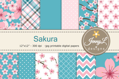 Cherry Blossom Digital Papers