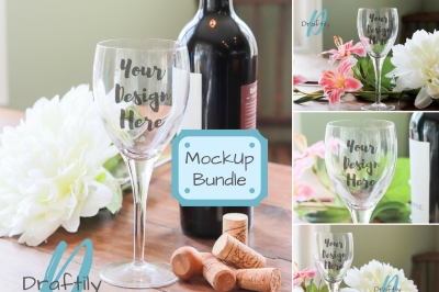 Wine Glass Mockup Bundle 101