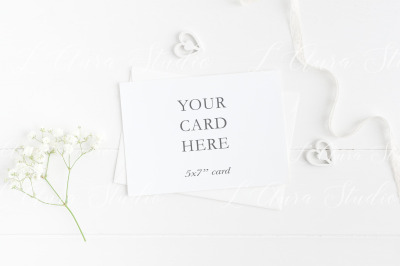 Invitation card mockup - 5x7 wedding