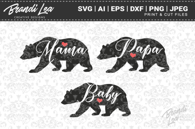 Bear Family SVG Cut Files