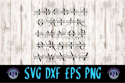 Split Letter Monogram SVG DXF EPS PNG
