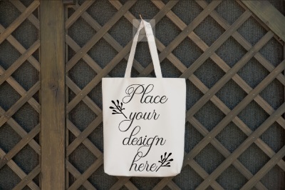 Tote bag mockup rustic mock up smart shopping grocery totes template