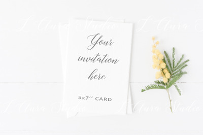 Greeting card mockup - floral