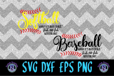 Softball Baseball Bundle SVG DXF EPS PNG 