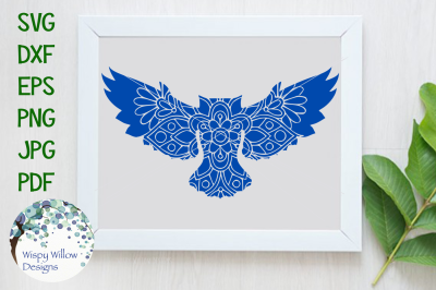 Owl Floral Mandala SVG/DXF/EPS/PNG/JPG/PDF