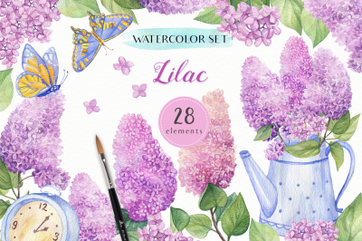 Watercolor lilac