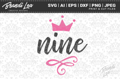 Nine Crown SVG Cut Files