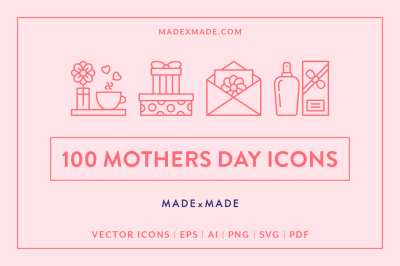 Line Icons &ndash; Mothers Day