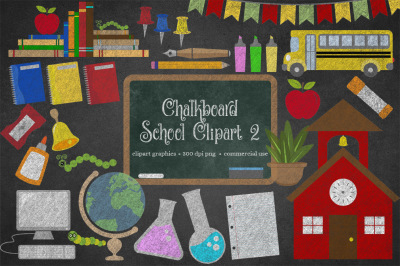 Chalkboard School Clipart