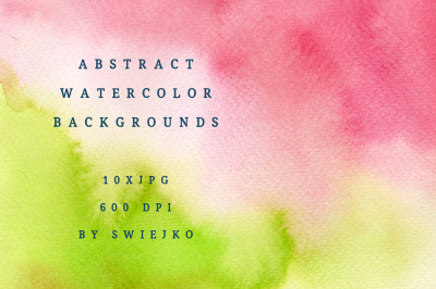 Abstract Watercolor Background set