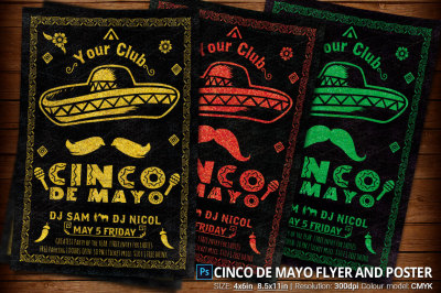 Cinco de Mayo Flyer And Poster