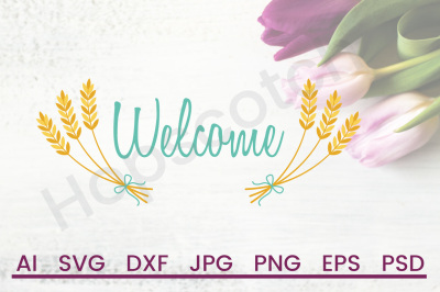 Welcome SVG, Welcome DXF, Cuttable File