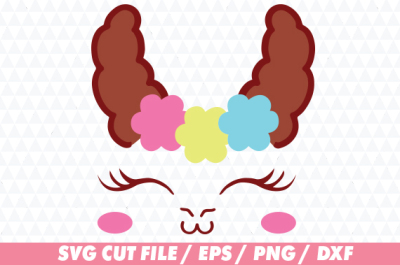 Download Free Svg Cut Files Design For Cricut Machine Silhouette Llama Face Svg