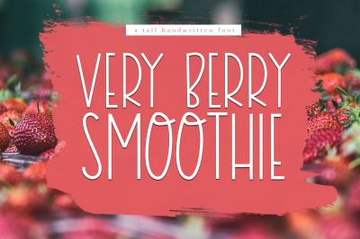 Very Berry Smoothie - Tall and Thin Font