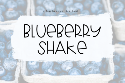 Blueberry Shake - A Fun Handwritten Font