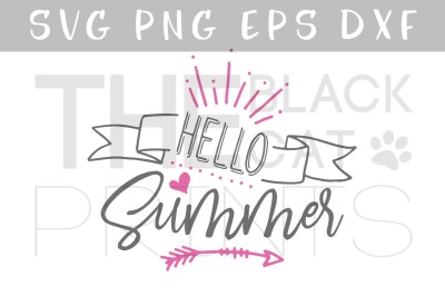 Hello Summer SVG DXF PNG EPS