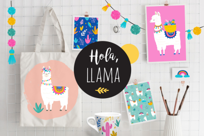 Hola, Llama! Cute summer collection
