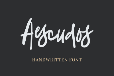 Aescudos - Handwritten Font