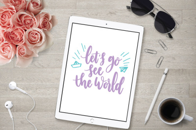 Let's Go See The World, Adventure SVG, Travel SVG, DXF File, Cuttable 