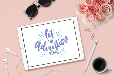 Let The Adventure Begin, Travel SVG, Adventure SVG, DXF File, Cuttable