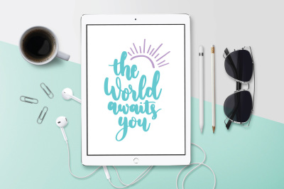 The World Awaits You, Travel SVG, Adventure SVG, DXF File, Cuttable