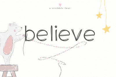 Believe - A Handwritten Scribble Font