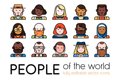 People of the world vector avatars