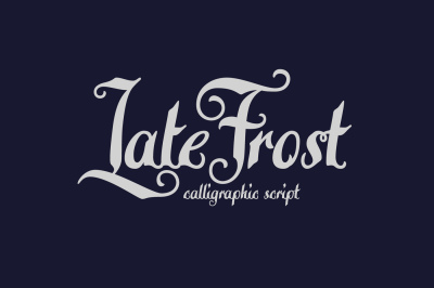 Late Frost font