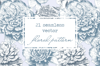 Hand Drawn Floral Vector Patterns