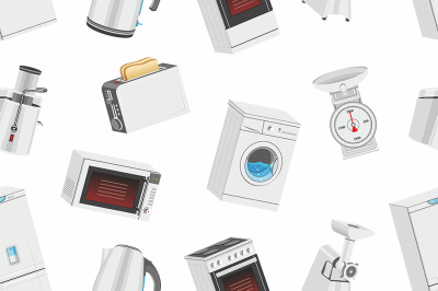 seamless home appliances pattern