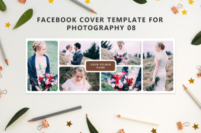 Facebook Cover Template for Wedding Photography 08