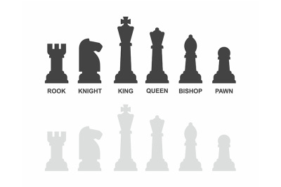 Black and White Chess Pieces