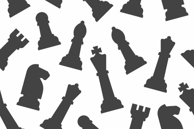 Seamless pattern with Chess Pieces