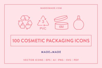 Line Icons &ndash; Cosmetic Packaging