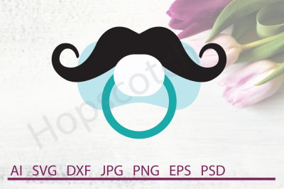 Pacifier SVG, Pacifier DXF, Cuttable File