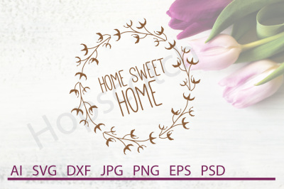 Wreath SVG, Wreath DXF, Cuttable File