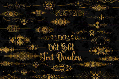 Old Gold Text Dividers