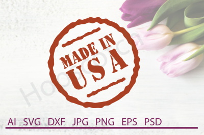 Made in USA SVG, Made in USA DXF, Cuttable File